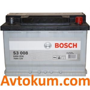Купити авто акумулятор Bosch s3 6СТ-70 R+ Євро: Київ, Україна