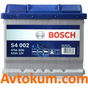 Купити авто акумулятор Bosch s4 6СТ-52 R+ Євро: Київ, Україна
