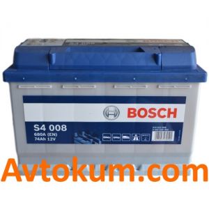 Купити авто акумулятор Bosch s4 6СТ-74 R+ Євро: Київ, Україна