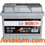 Акумулятор Bosch S5 6СТ-52 R+ 0092S50010