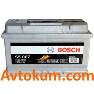 Купити авто акумулятор Bosch s5 6СТ-74 R+ H Євро: Київ, Україна