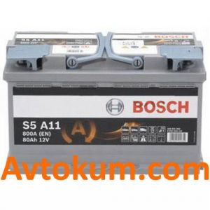 Купити авто акумулятор Bosch AGM 6СТ-80 R+ Євро Київ, Україна