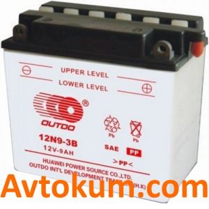 Купити кислотний акумулятор Outdo moto 6СТ-9Аc Київ, Україна