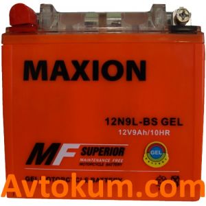 Купити акумулятор Maxion GEL moto 6СТ-9Аc Київ, Україна