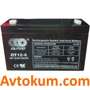Купити промисловий тяговий акумулятор Outdo 12 L+ Київ, Україна