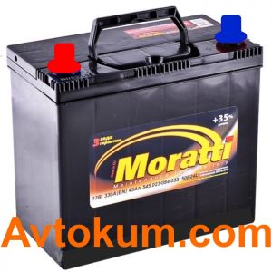 Купити авто акумулятор Moratti JIS 6СТ-45-А3 L+ 545 027 033 Київ, Україна