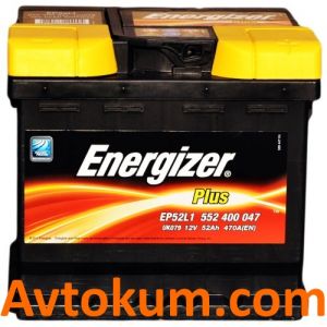 Купити авто акумулятор Energizer Plus 52 R+ EP52L1 Київ, Україна