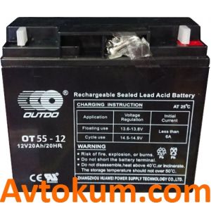 Купити промисловий тяговий акумулятор Outdo 55 L+ Київ, Україна