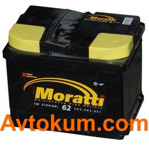 Купити авто акумулятор Moratti kamina 6СТ-62-А3 L+ 562 065 059 Київ, Україна