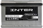 Акумулятор INTER PREMIUM 74 R+