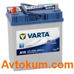 Купити авто акумулятор Varta Blue Dynamic A15. 40 АЧ L+ Київ, Україна