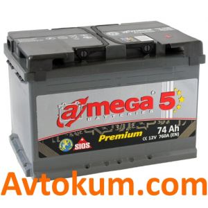 Купити авто акумулятор A-mega 6СТ-74-А3E R+ Київ, Україна