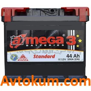 Купити акумулятор A-mega Standart 6СТ-44-А3E R+ Київ, Україна