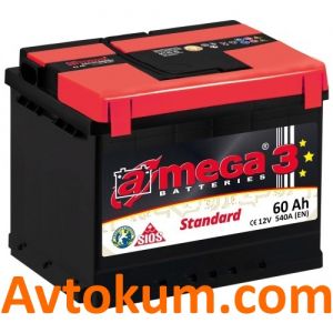 Купити авто акумулятор A-mega Standart 6СТ-60-А3 L+ Київ, Україна