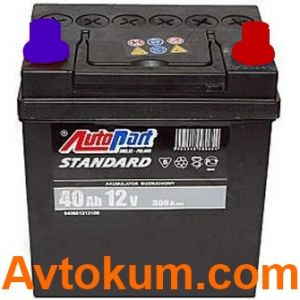 Купити авто акумулятор Autopart Standart asia 6СТ-40-А3E R+ Київ, Україна