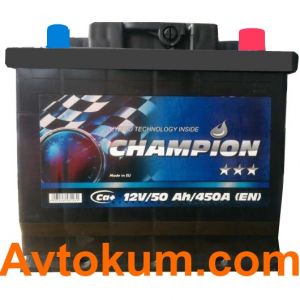 Купити акумулятор Champion Black 6СТ-50-А3E R+ Київ, Україна