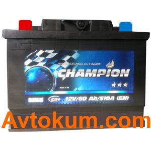Купити акумулятор Champion Black 6СТ-60-А3 L+ Київ, Україна
