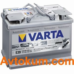 Купити автомобільний акумулятор Varta Start Stop Plus E39. 70 АЧ R+ Київ, Україна