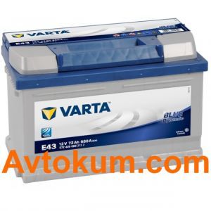 Купити акумулятор Varta Blue Dynamic E43. 72 АЧ R+ Київ, Україна