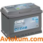Акумулятор Exide Premium 6СТ-61-А3E R+