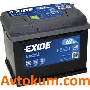 Купити авто акумулятор Exide Excell 6СТ-62-А3E R+ Київ, Україна