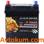 Акумулятор Fast G-Pard Asia 45 L+