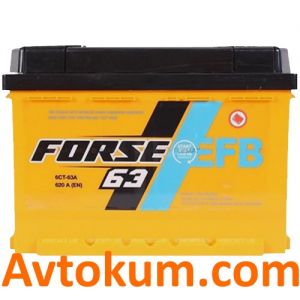 Купити авто акумулятор Force EFB Westa 6СТ-63 R+ Київ, Україна