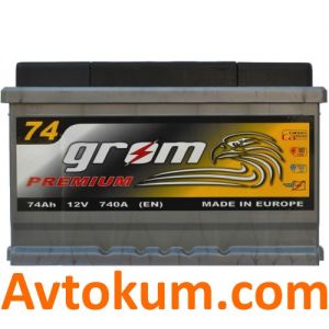 Купити авто акумулятор Grom Premium 6СТ-74 R+ Київ, Україна