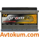 Акумулятор Grom Premium 6СТ-74 R+
