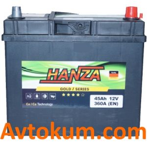 Купити акумулятор Hanza Gold asia 6СТ-45-А3E R+ Київ, Україна