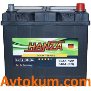 Купити акумулятор Hanza Gold asia 6СТ-60-А3E R+ Київ, Україна