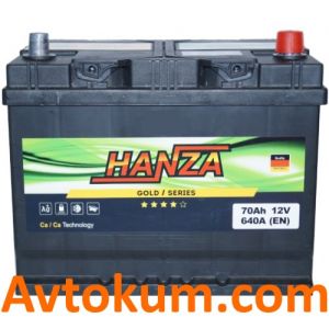 Купити акумулятор Hanza Gold asia 6СТ-70-А3E R+ Київ, Україна