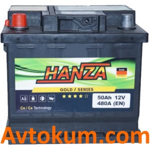 Купити авто акумулятор Hanza Gold 6СТ-50-А3 L+ Київ, Україна