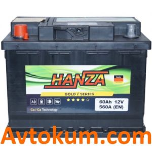Купити авто акумулятор Hanza Gold 6СТ-60-А3 L+ Київ, Україна