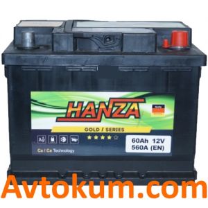Купити акумулятор Hanza Gold 6СТ-60-А3E R+ Київ, Україна