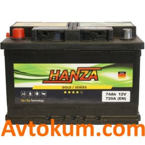 Купити авто акумулятор Hanza Gold 6СТ-74-А3E L+ Київ, Україна