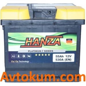 Купити авто акумулятор Hanza Platinum 6СТ-55-А3E R+ Київ, Україна