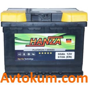 Купити авто акумулятор Hanza Platinum 6СТ-60-А3 L+ Київ, Україна