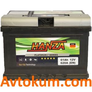 Купити авто акумулятор Hanza Platinum 6СТ-61-А3E R+ Київ, Україна