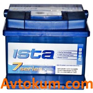 Купити авто акумулятор Іста 7 Series 6CT-52R+ Київ, Україна