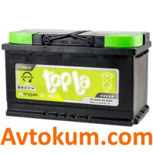 Купити авто акумулятор Topla Top AGM Stop&Go 6СТ-80-А3E R+ Київ, Україна