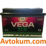 Акумулятор Vega EFB 6CT-63 R+Westa
