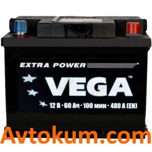 Купити авто акумулятор Vega 6CT-60 R+ Київ, Україна
