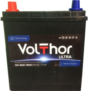 Купити авто акумулятор Volthor 6СТ-45 L+ Jis Ultra (вузький) Київ, Україна