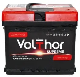 Купити авто акумулятор Volthor Supreme 54 R+ низ Київ, Україна