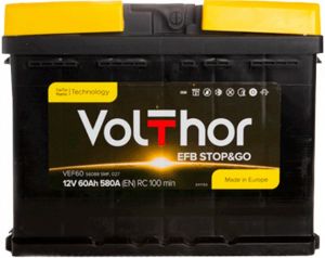 Купити авто акумулятор Volthor 6СТ-60 R+ EFB Start Stop Київ, Україна