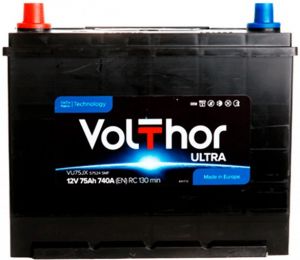 Купити авто акумулятор Volthor 6СТ-75 L+ Jis Ultra Київ, Україна