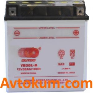 Купити кислотний акумулятор Outdo moto 6СТ-30Аc Київ, Україна
