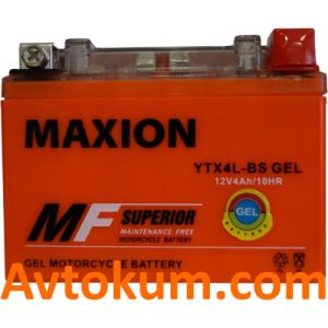 Купити акумулятор Maxion GEL moto 6СТ-4АcE Київ, Україна