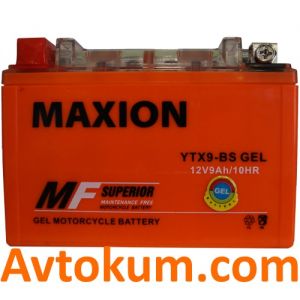 Купити акумулятор Maxion GEL moto 6СТ-9Аc Київ, Україна